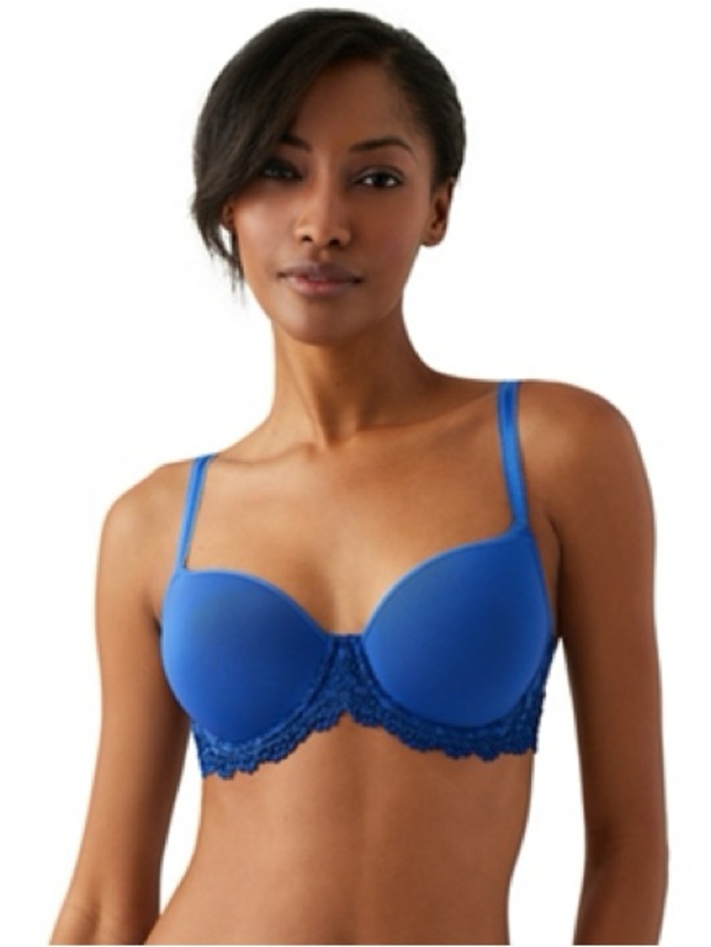 NWT Wacoal Embrace Lace lined t-shirt bra, 34D, Beaucoup Bellweather Blue
